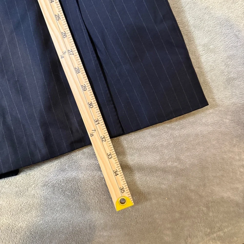 Loro Piana‎ Blazer Mens 46L Navy Pinstripe Wish Super 160s Double Breasted